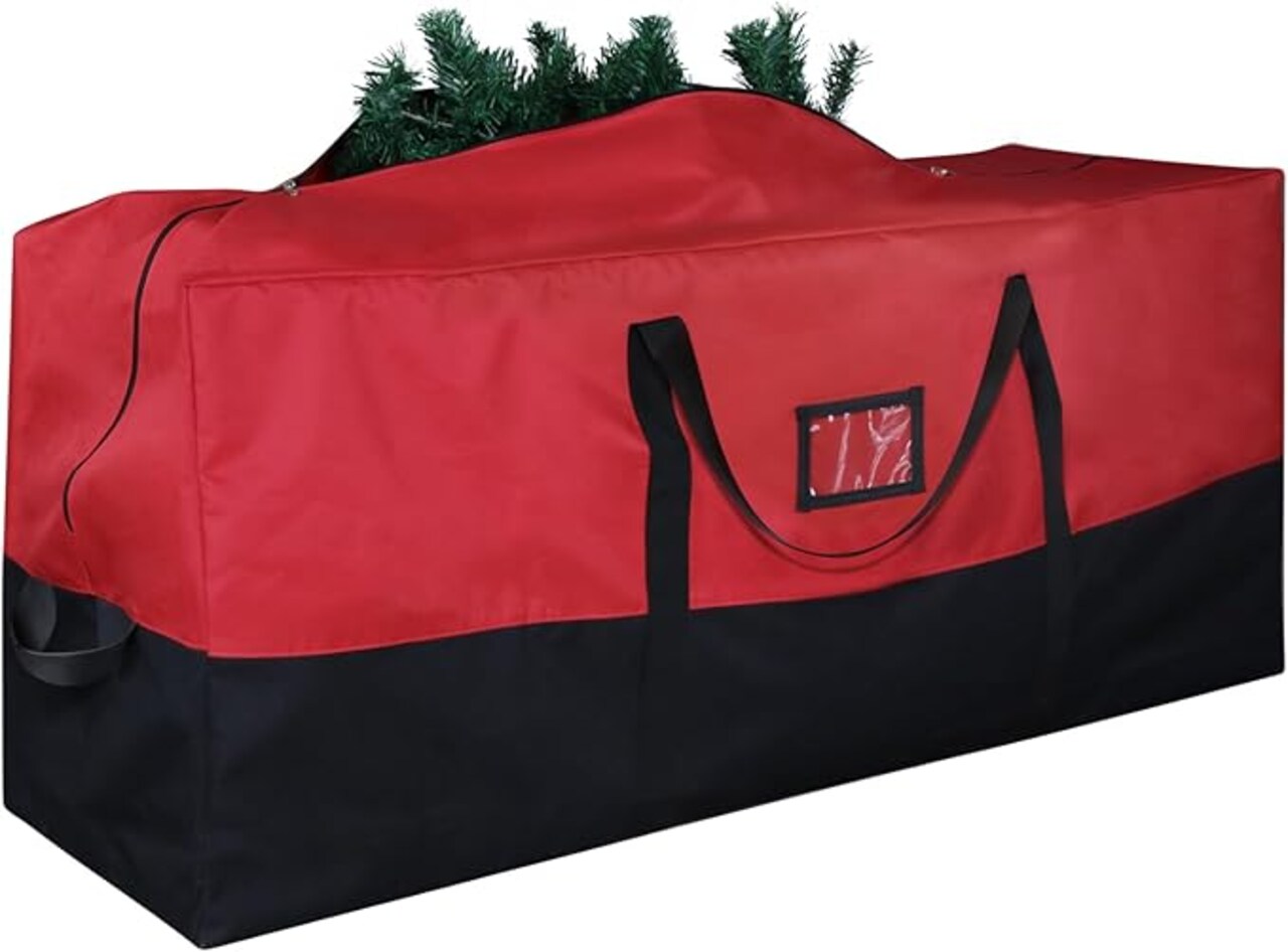 Christmas Tree Storage Bag, Fits Up to 7.5 Ft Artificial Trees, Heavy-Duty Waterproof Storage Bags with Reinforced Handles, Dual Zippers & Card Slot, 600D Oxford Extra Large Moving Bags